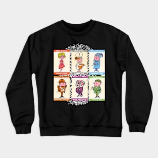 The Murder Suspects of the Clue Board Game Crewneck Sweatshirt